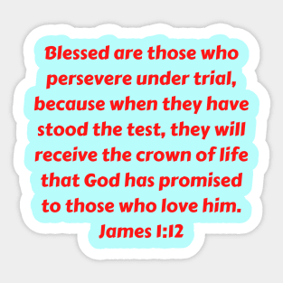 Bible Verse James 1:12 Sticker